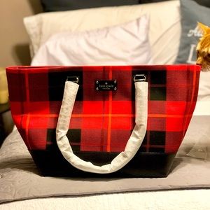 Kate Spade NWT Red Plaid Purse